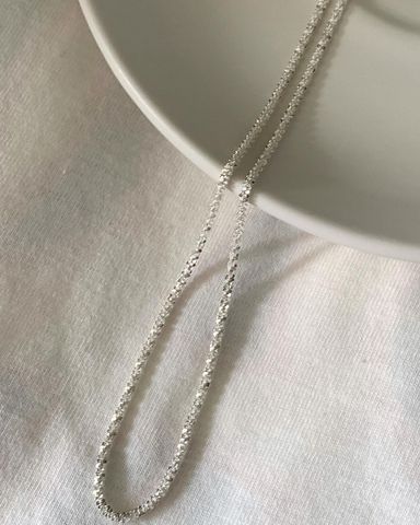 Ig Style Modern Style Solid Color Sterling Silver Necklace In Bulk