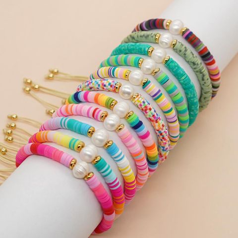 Simple Style Round Soft Clay Wholesale Bracelets