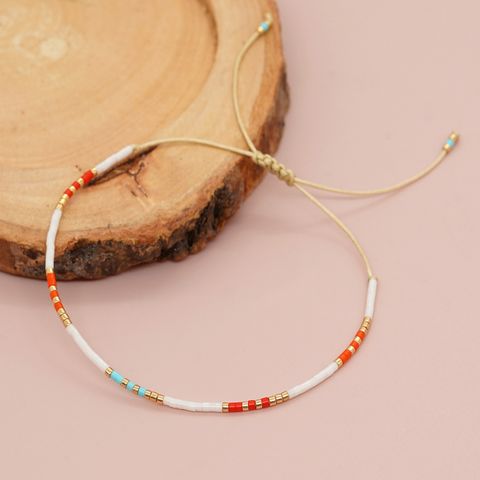 Bohemian Solid Color Seed Bead Beaded Unisex Bracelets