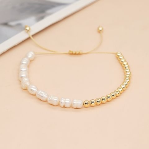 Lady Color Block Freshwater Pearl Beaded Bracelets