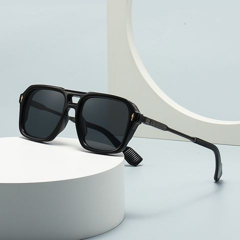 Streetwear Solid Color Pc Square Full Frame Men's Sunglasses