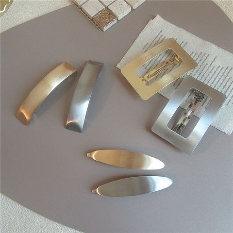 Basic Geometric Metal Handmade Hair Clip