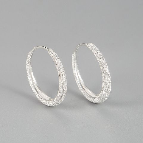 1 Pair Ig Style Basic Geometric Plating Sterling Silver Earrings