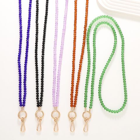 Simple Style Classic Style Round Beaded Chain Mobile Phone Chain