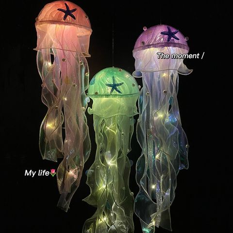 Cute Jellyfish Arylic Gauze Indoor Party Night Lights