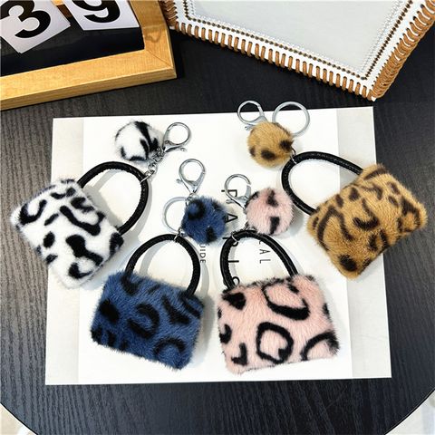Vintage Style Korean Style Leopard Faux Fur Alloy Women's Bag Pendant Keychain