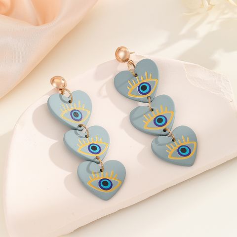 Wholesale Jewelry Korean Style Heart Shape Arylic Drop Earrings