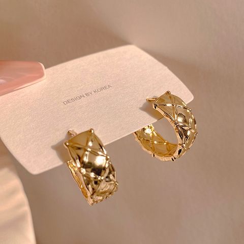1 Paar Vintage-stil Einfacher Stil Geometrisch Legierung Vergoldet Versilbert Ohrringe