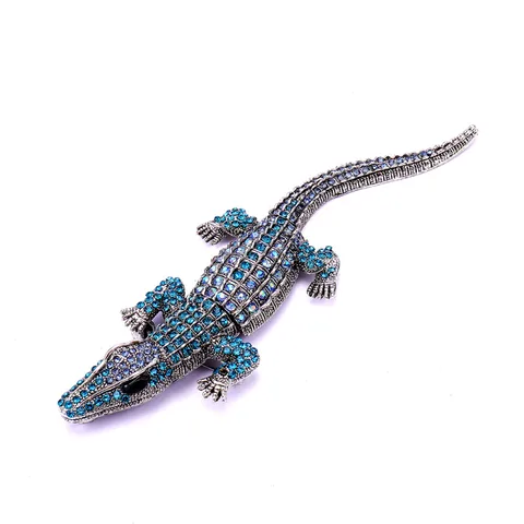 Retro Crocodile Alloy Plating Unisex Brooches