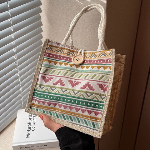 Women's Spring&summer Linen Basic Vacation Handbag Square Bag