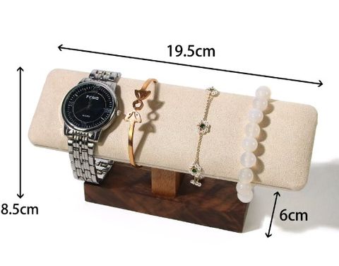 Simple Style Classic Style Color Block Walnut, Flannel Patchwork Jewelry Rack