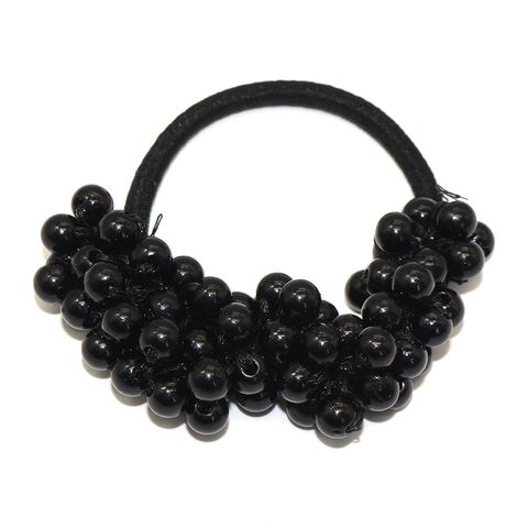 Women's Classic Style Solid Color Pearl Braid Hair Tie