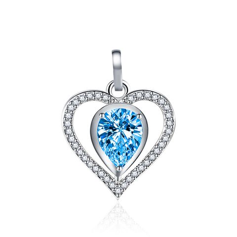 Simple Style Heart Shape Moissanite White Copper Wholesale Charms Jewelry Accessories