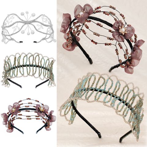 Japanese Style Flower Artificial Crystal Hair Band