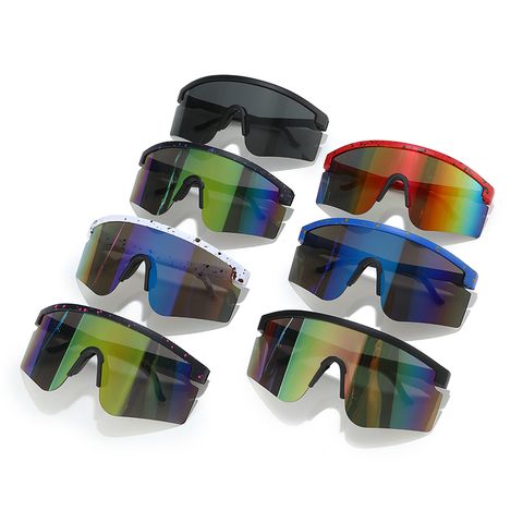 Sports Gradient Color Pc Uv Protection Sport Biker Half Frame Clips Glasses