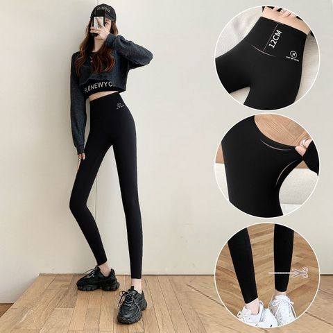 Women's Daily Street Sports Sports Solid Color Full Length Leggings