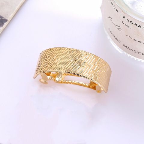 Simple Style Solid Color Alloy Plating Hair Clip