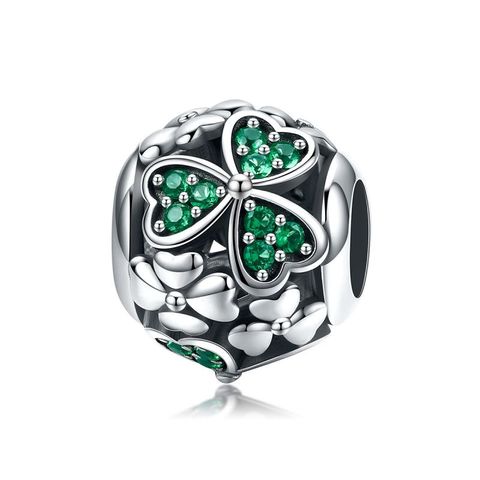 Casual Shamrock Bee Daisy Sterling Silver Beaded Inlay Zircon Jewelry Accessories