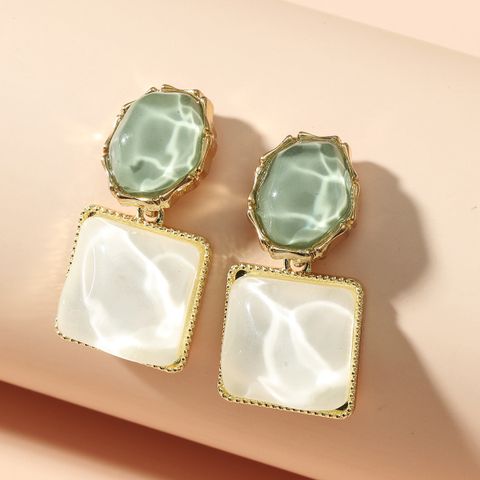 Wholesale Jewelry Lady Square Resin Drop Earrings