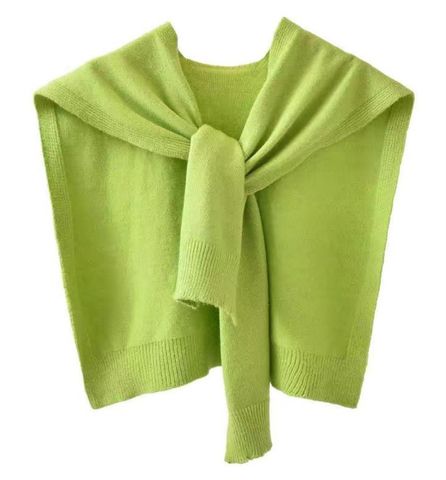 Women's Casual Solid Color Knit Shawl
