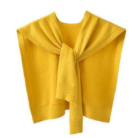 Women's Casual Solid Color Knit Shawl