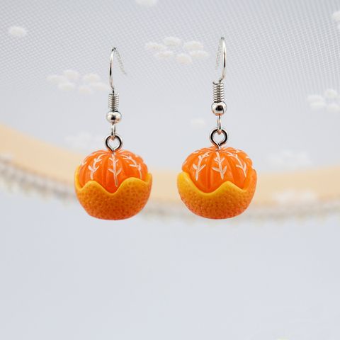 Wholesale Jewelry Cartoon Style Fruit Resin Drop Earrings