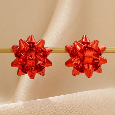 1 Paar Einfacher Stil Schneeflocke Sprühfarbe Eisen Ohrclips