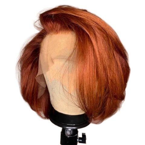Women's Simple Style Casual Street Real Hair Centre Parting Short Straight Hair Wigs