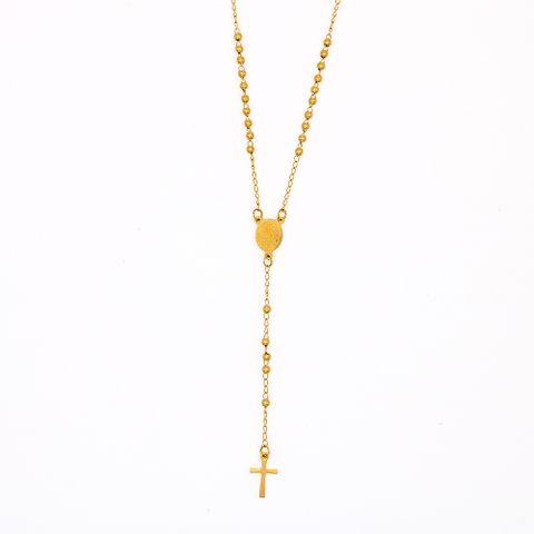 Edelstahl 304 Einfacher Stil Kreuzen Halskette Mit Anhänger