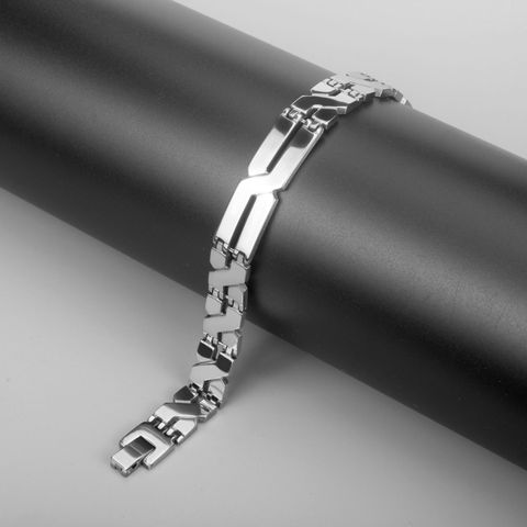 Stainless Steel Simple Fashion Men's Bracelet Glossy X-shaped Bracelet Accessories