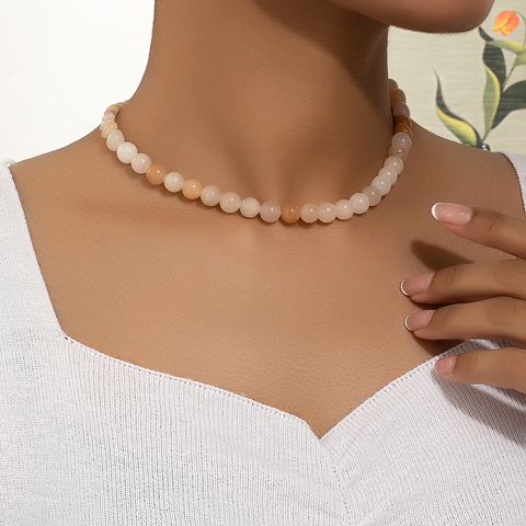 Luxurious Round Imitation Pearl Beaded Women's Necklace