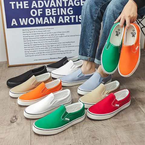 Unisex Casual Solid Color Round Toe Flats