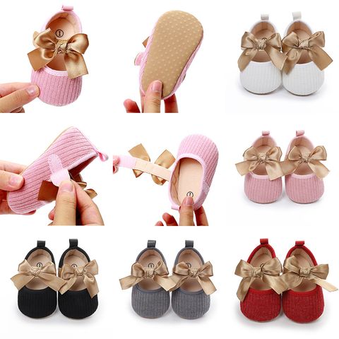 Women's Casual Printing Bowknot Round Toe Toddler Shoes