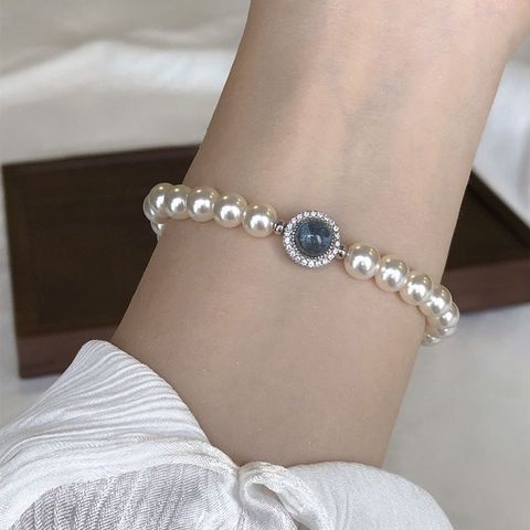 Elegant Glam Luxurious Geometric Imitation Pearl Plating Women's Bracelets