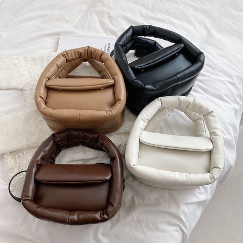 Women's Medium Nylon Solid Color Classic Style Streetwear Square Zipper Shoulder Bag Handbag Crossbody Bag