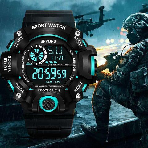 Sports Solid Color Electronic Men's Watches