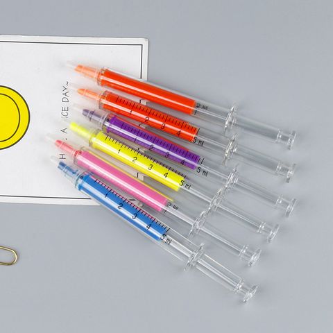 Candy Color Syringe Fluorescent Pen Cute Creative Stationery