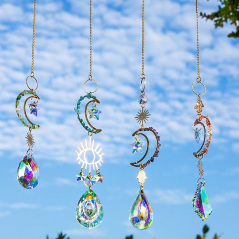 Glam Star Moon Artificial Crystal Pendant