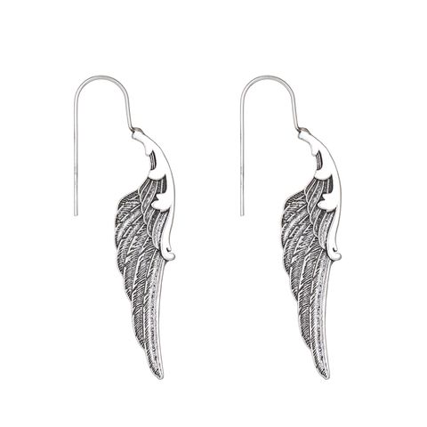 1 Pair Retro Roman Style Wings Plating Alloy 14k Gold Plated Silver Plated Drop Earrings