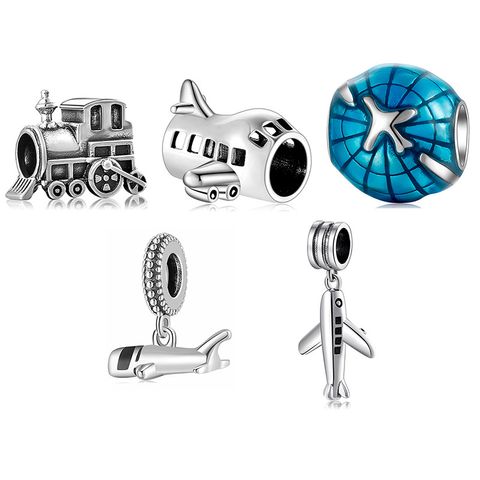 Cartoon Style Airplane Sterling Silver Wholesale Jewelry Accessories