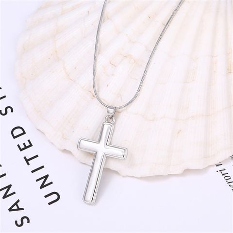 Wholesale Casual Punk Simple Style Cross 304 Stainless Steel Copper Plating