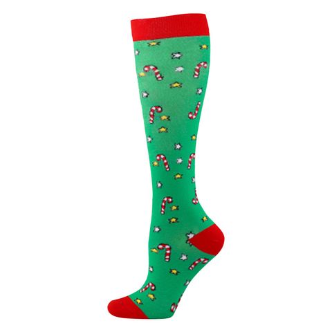 Unisex Christmas Cartoon Nylon Crew Socks A Pair