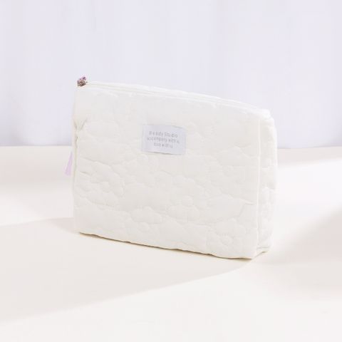 Cute Flower Polyester Square Makeup Bags