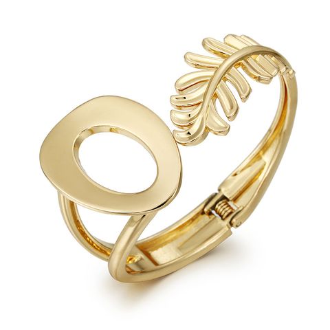 Simple Style Commute Solid Color Alloy Plating Gold Plated Women's Bangle