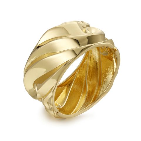 Commute Solid Color Alloy Plating Gold Plated Women's Bangle