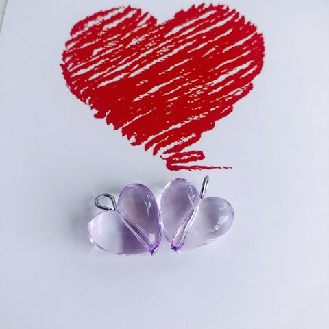 1 Piece Synthetic Resin Heart Shape Cute