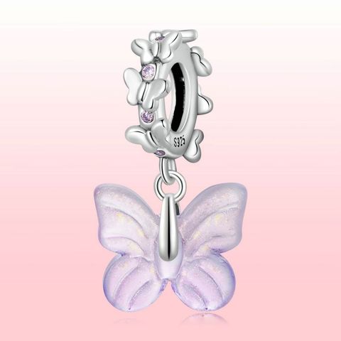 Lässig Elegant Krone Blume Schmetterling Sterling Silber Inlay Glas Zirkon Schmuckzubehör