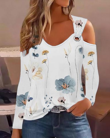 Women's Blouse Long Sleeve Blouses Casual Printing