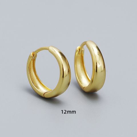 Fashion Geometric Sterling Silver Polishing Earrings 1 Pair