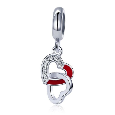 Casual Shiny Heart Shape Sterling Silver Inlay Zircon Jewelry Accessories